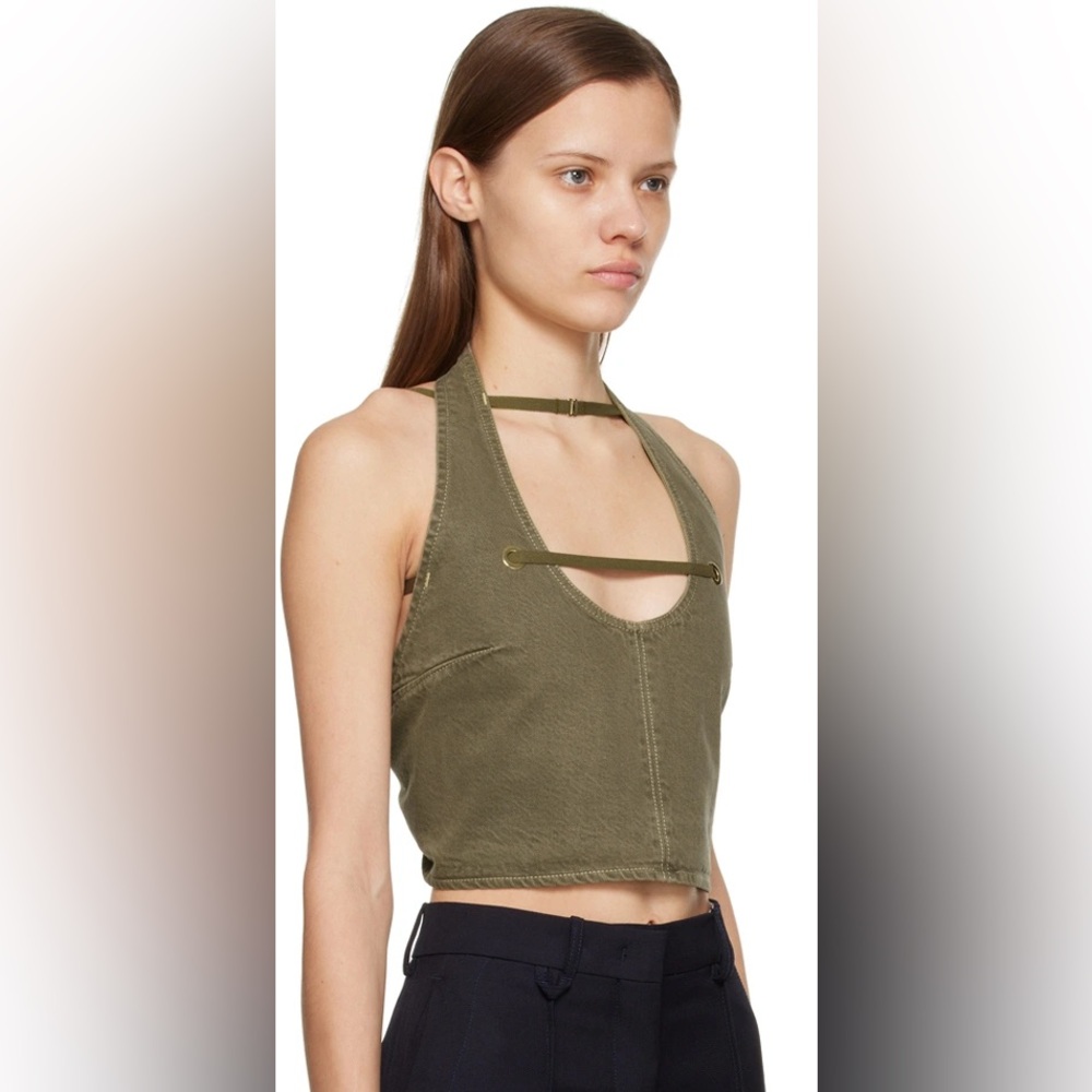 Jacquemus Khaki Le Papier 'Le Haut Papier' Camisole